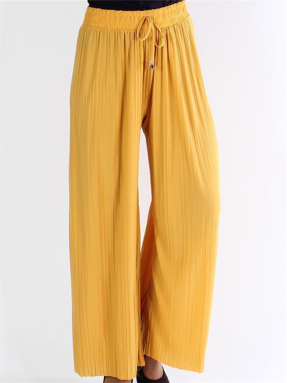 Kolkata - Svarta lösa byxor med veck